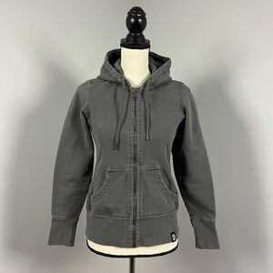 American Giant Classic Full Zip Hoodie Gray Small Scuff Women's XS